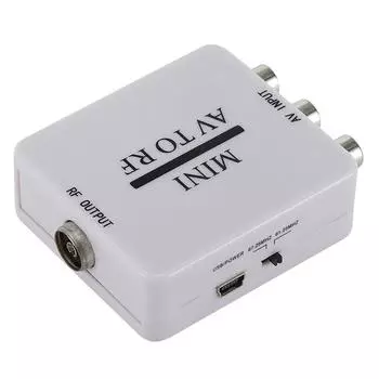 Rca/композитный преобразователь A/V в Rf/коаксиальный/коаксиальный радиочастотный модулятор Av 2 коаксиальный адаптер