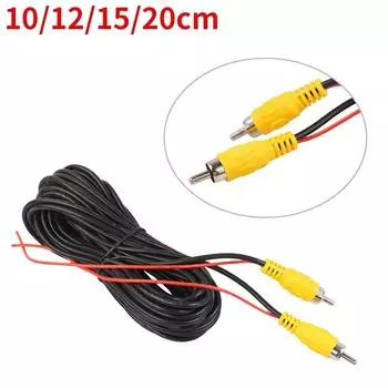 RCA Male to Male Автомобильная камера заднего вида для парковки видео удлинительный кабель шнур с проводом обнаружения триггера 5 м 10 м 15 м 20 м