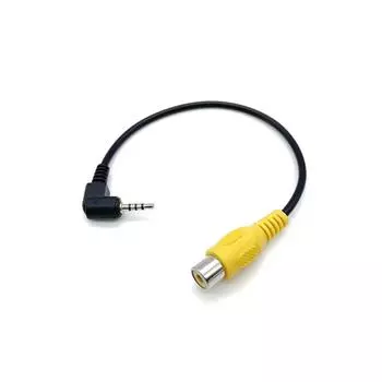 RCA на 2,5 мм Автомобильная камера заднего вида для парковки, AV-кабель для автомобильной навигации, видеокабель, кабель-переходник для GPS-камеры чёрный