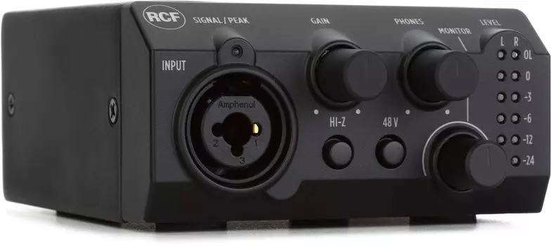 RCF USB audio interface TRK PRO1 1in/2out bus-powered 2.0