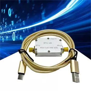 РЧ-усилитель с высоким коэффициентом усиления 50M-4G 50M-4G РЧ-усилитель с низким уровнем шума, коэффициент усиления 20 дБ улучшает качество сигнала для четкого приема