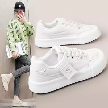 Rd7662 Новые белые туфли, женская весенне-летняя женская обувь, повседневные кроссовки, универсальная толстая подошва, повышенная износостойкость, дышащая 35