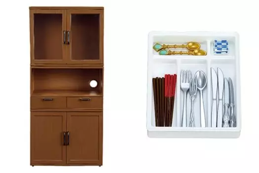 RE-MENT Маленькая фигурка-образец-шкаф-торговля