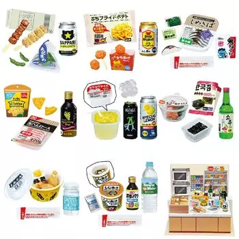 Re-ment Petit Sample Light Drink в магазине у дома 1 КОРОБКА Приблизительно В80 x Ш70 x Г40 мм Изготовлен из ПВХ, АБС