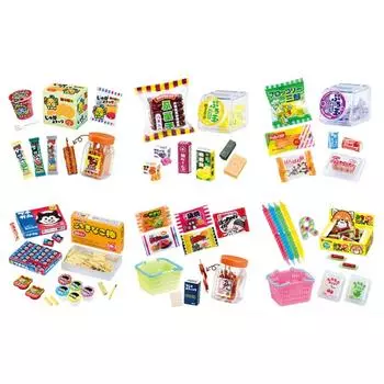 Re-ment Petit Sample Series Nostalgic Street Corner Candy Shop 1BOX Приблизительно В115 x Ш70 x Г60 мм Изготовлен из АБС, ПВХ