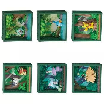 Re-ment Pocket Monster Pokemon Frame Deep Green Forest 1BOX Приблизительно В90 x Ш140 x Г50 мм ПВХ, АБС, акрил