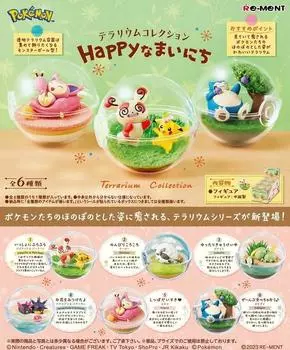 Re-ment Pokemon Terrarium Collection ~Happy Day~ 6 видов, 6 предметов, ПВХ