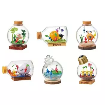 Re-Ment PVC Pikmin Terrarium Collection Box Set из 6 штук, каждая 80x140x80 мм, украшения для террариума