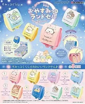 Re-ment Sumikko Gurashi Good Night School Bag BOX продукты, 8 видов, 8 предметов, конфеты, игрушки, жевательная резинка