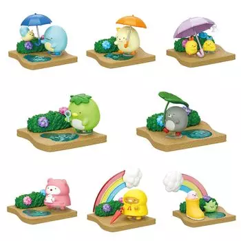 Re-ment Sumikko Gurashi Rainy Day Walk BOX продукт, 8 видов, 8 предметов, примерно В70 x Ш140 x Г40 мм