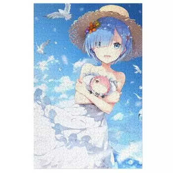Re Zero - Начало жизни в другом мире Re:Zero Rem Emilia Puzzle Recreation Anime Goods Cute Adult Unisex Enthusials Toy First Choice Wooden M