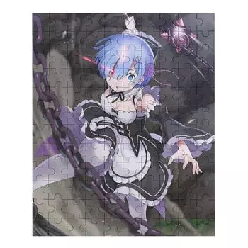 Re Zero Rem Emilia Puzzle Recreational Anime Goods Популярная игрушка First Choice Деревянный Манга Настенный декор Подарок Взрослым Унисекс Энтузиастам Подарок на день рождения (3