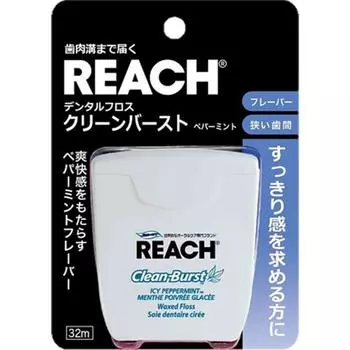 Reach Ginza Stephanie Cosmetics Зубная нить Reach Clean Peach Mint 32m