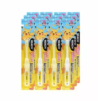 Reach Kids Pokemon Baby Toothbrush Set of 12 Toothbrush Yellow Children s White,