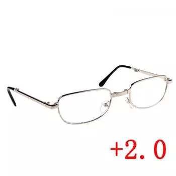 Reading Glasses Foldable Glasses Presbyopia Eyeglasses Glasses Portable Frame Sliver With Box Hanging Handmade +3.0