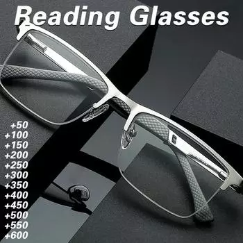 Reading Glasses Men Unisex GRAY Eyeglasses Business Reading Presbyopia Glasses Women +1.0 TO +4.0 +150 серый