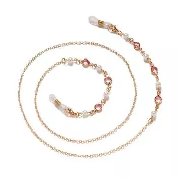 Reading Glasses Retainer Rhinestone Mask Lanyard Pearl Glasses Chains Sunglasses Chains Mask Chains