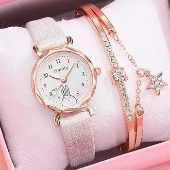 Ready StockJam tangan Wanita японские и корейские часы в студенческом стиле, часы для девочек, маленькие свежие кварцевые часы с женским ремнем