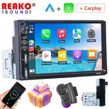 Reakosound 1 din автомобильный радиоприемник 7 универсальный Carplay мультимедийный проигрыватель Android Auto Audio Car Stereo MP5 Bluetooth USB TF FM камера 1pcs