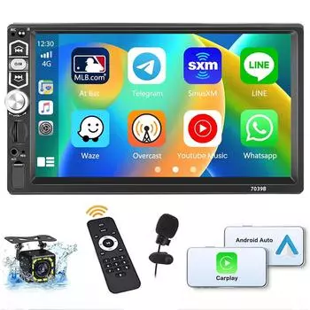 REAKOSOUND 1 Din Автомобильный радиоприемник Carplay MP5-плеер Авторадио Авто Стерео Цифровой Bluetooth Аудио FM Музыка Стерео с двойным входом USB AUX MP5