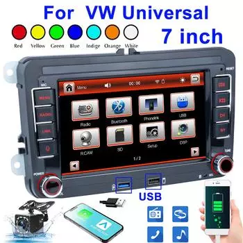 REAKOSOUND 2 Din 7 дюймов автомобильное стерео радио для VW Golf Polo Seat GPS WIFI автомобильный MP5-плеер Carplay Bluetooth FM AM радиоприемник Volkswagen MP5