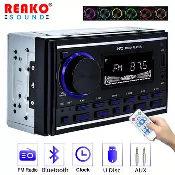 REAKOSOUND 2Din Автомобильный радиоприемник Стереоплеер Цифровой Bluetooth Голосовой MP3-плеер FM-аудио Стерео Музыка USB/SD с входом AUX в тире 2801