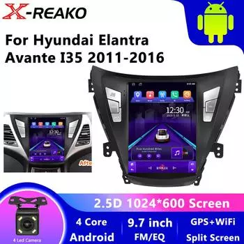 REAKOSOUND 9,7-дюймовый HD емкостный сенсорный экран Android 10,1 автомобильный радиоприемник для Hyundai Elantra 2011 2012 2013 GPS WIFI Bluetooth FM EQ Sound