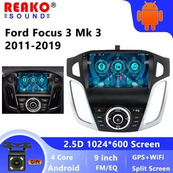 REAKOSOUND Android 11 2 Din 9 Автомагнитола для Ford Focus 2012-2017 с Carplay/Android Auto GPS WIFI Bluetooth FM 6+128+AHD