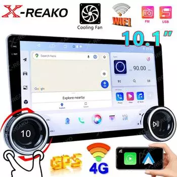 REAKOSOUND Android 8-ядерный автомобильный радиоприемник 10,1 экран высокой четкости GPS-навигация Bluetooth DSP универсальный автомобильный мультимедийный плеер ВЕНТИЛЯТОР Eight Core