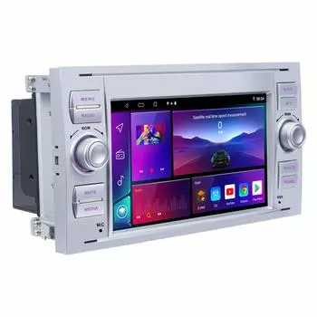 REAKOSOUND Android-плеер Автомобильный плеер для Ford Автомобильный радиоприемник Android Радио Автомагнитола Автомобильная стереосистема Автомобильный радиоприемник MP5 GPS Зеркальная связь заднего вида BT FM 8581-7 -6+128 белый