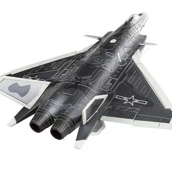 Реактивный истребитель J-20 в масштабе 1:72, военный самолет с установленной на базе модель самолета, литая под давлением, игрушка 1/72-Size:30*23*12cm серый