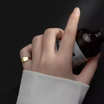 Real 925 Sterling Silver Irregular Geometric Adjustable Ring For Charm Women Minimalist Fine Jewelry Punk Accessories Resizable