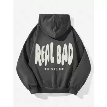 Real Bad Simple Letter Printing Woman Sweatshirts Harajuku Casual Hoodies Fashion Loose Autumn Tops Hoody S