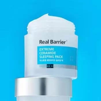 REAL BARRIER Extreme Ceramine Sleeping Pack, Увлажняющий, Корейская косметика, Kbeauty, пробник