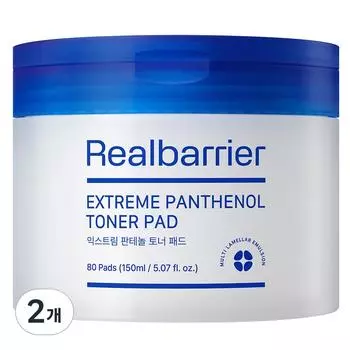 Real Barrier Extreme Panthenol Toner Pads 150 мл, 80 шт., 2 шт.