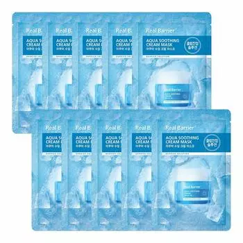 Real Barrier Тканевая маска-маска с успокаивающим кремом Aqua, 10 шт.