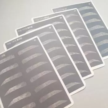 Real Brow Emboss 5 видов полуперманентных резиновых пластин/полуперманентных резиновых пластин для практики, 1 набор