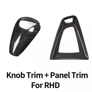 Real Carbon Fiber Car Gear Shift Knob Cap Cover Sticker Panel Trim for BMW M3 M4 2014-2018 RHD Only