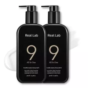 Real Lab Nine Men s All-in-One Skin Lotion Basic Cosmetics, 300ml, 2 pcs.