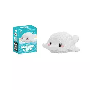 Real-life Mini Brick Figure Toys Unisex Christmas Gift High Quality Marine Life Statue beluga