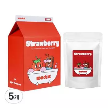 Real Moist Bath Real Jelly со вкусом клубники, 150г, 5 шт.