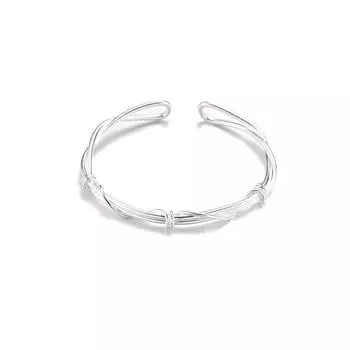 Реальный выстрел Линейный дизайн Браслет с виноградной лозой S999 Серебряный браслет для ног Браслет с нишевым дизайном Высококачественный браслет Adjustable size