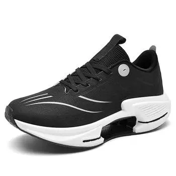 Real popcorn rubber sole non-slip mesh breathable running shoes men s soft sole shock absorption lightweight casual sports shoes student 36 флуоресцентный зеленый