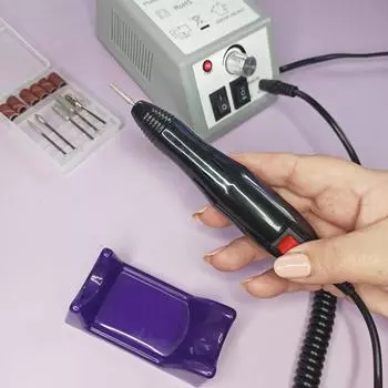 Real Shot 20000 об/мин персональные электрические сверла для ногтей набор для снятия гель-лака для ногтей маникюр педикюр фрезерный инструмент EU серый