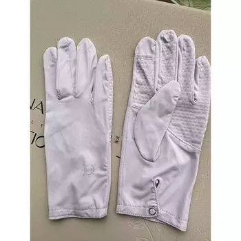 Real Shot UPF50 + Finger Touch Screen Japanese Sun Protection Gloves Female Summer Gray UV Protection Driving Cycling Men and Women Purple [snap wrist]] All yards
