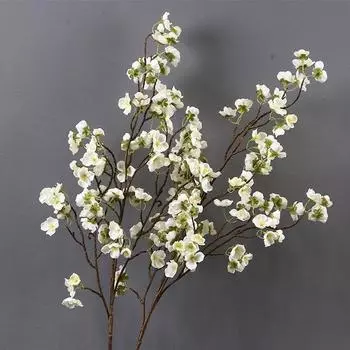 Real Touch Silk Cherry Blossom Branch Plastic Fake Flower Christmas Decor