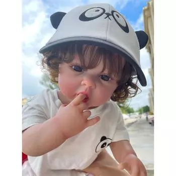 Реалистичная 22-дюймовая кукла реборн с мягким силиконовым гибким 3D-рисованием кожи с видимыми венами, имплантированные волосы, куклы-игрушки