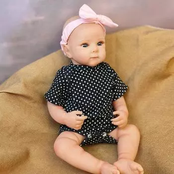 Реалистичная 48 см кукла Reborn Bettie с мягким тканевым телом, лысыми окрашенными волосами, реалистичная имитация куклы-возрождения младенца, 3D цветная окрашенная кожа, куклы для новорожденных младенцев