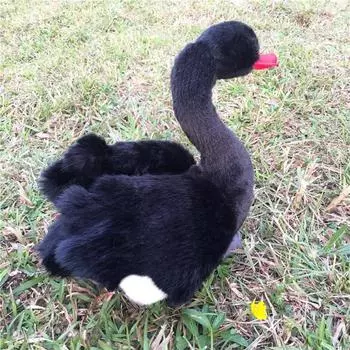 Реалистичная черно-белая кукла-лебедь, имитация лебедя, мягкие игрушки, милые животные, плюшевые детские игрушки, домашний декор, украшения, реквизит для фотосъемки