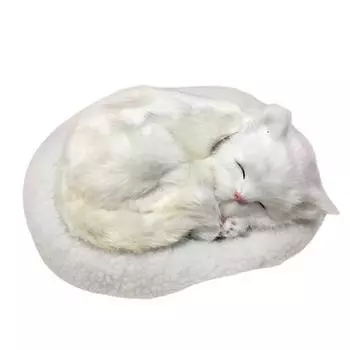 Реалистичная игрушка спящая кошка дышащая кошка мягкая игрушка кукла с ковриком плюшевые игрушки для детей Главная A